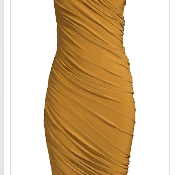 Norma Kamali Dresses & Skirts - Norma Kamali Asymmetrical Gold Dress
